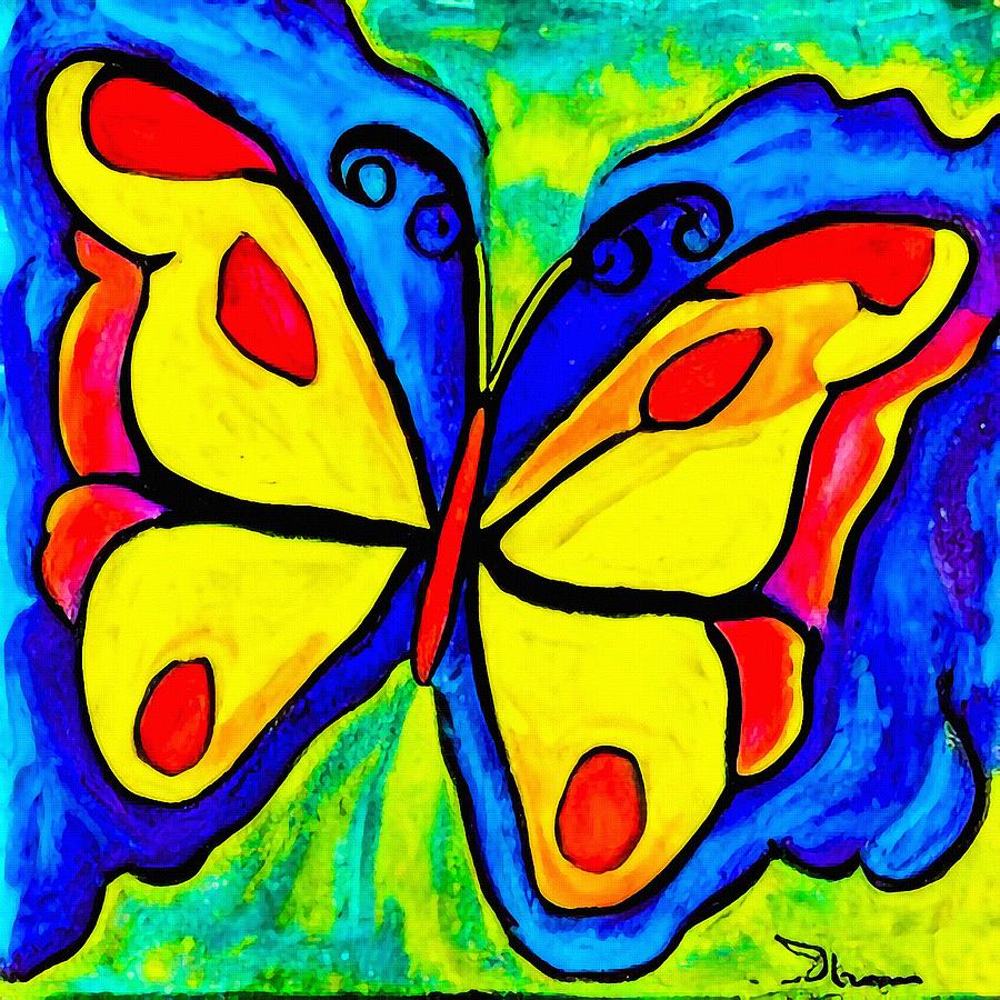 Butterfly Romanticism In The Style Of Fauvism Digital Art by Adrien ...