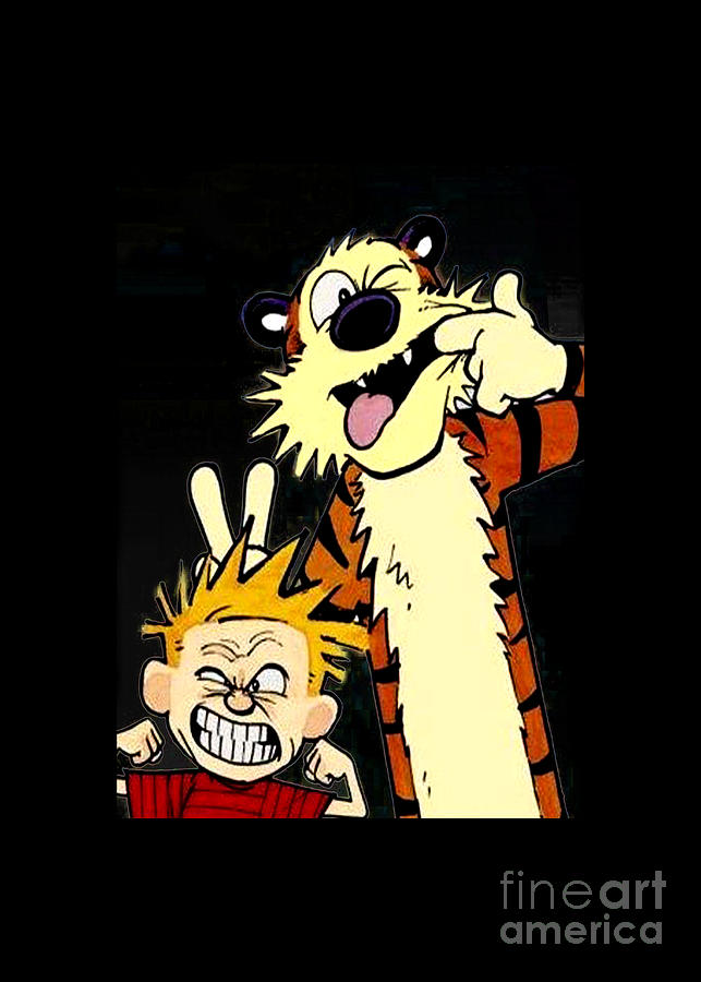 Calvin And Hobbes Starry Night Digital Art By Popo Radio Pixels 