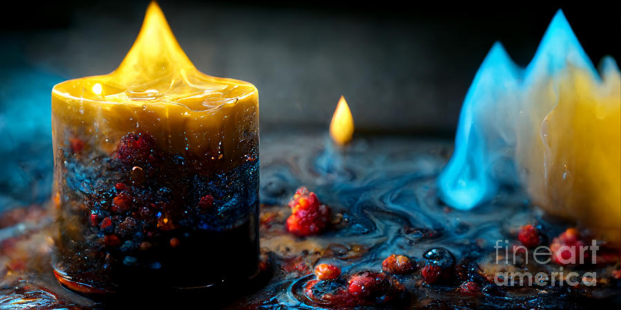 Candle Digital Art - Candles from water #3 by Sabantha