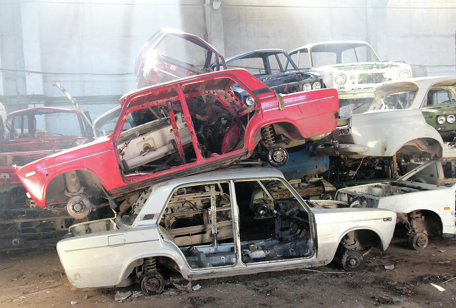 Cars Is Returned For Recycling As Scrap Metal #3 Photograph by Mikhail Kokhanchikov