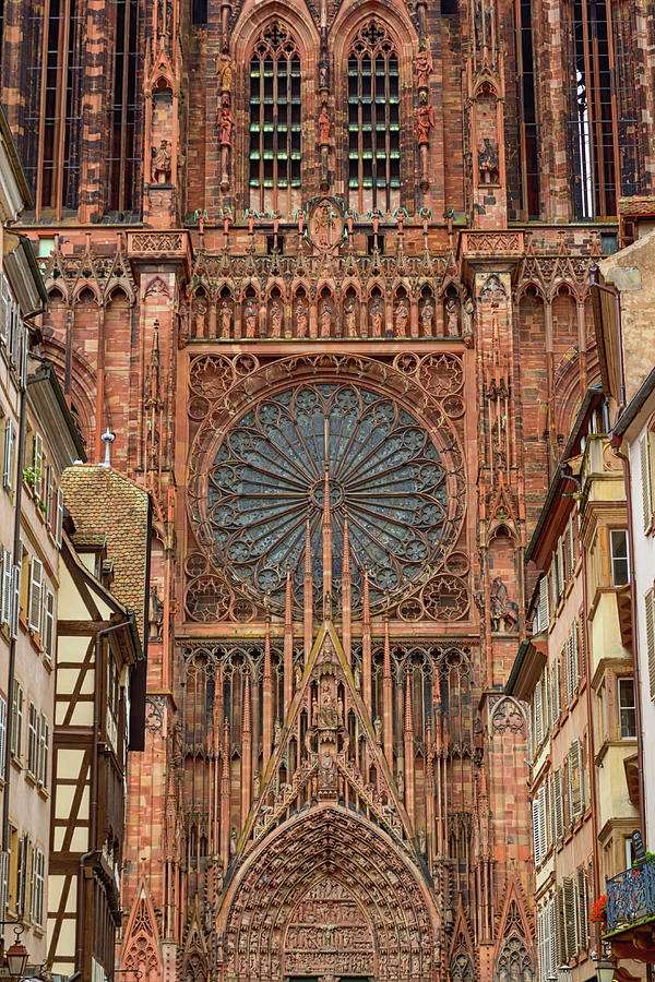 Cathedrale Notre-Dame or Cathedral of Our Lady in Strasbourg, Al #3 Photograph by Elenarts - Elena Duvernay photo