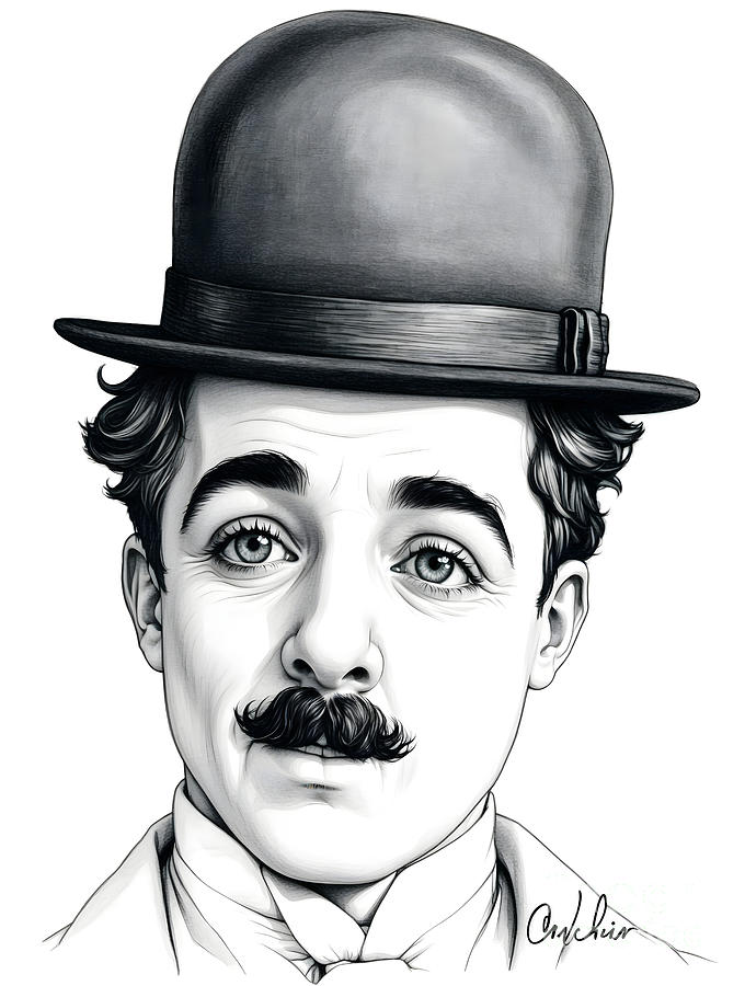 Charlie Chaplin Sketch. #3 Digital Art by Ken Biggs - Fine Art America