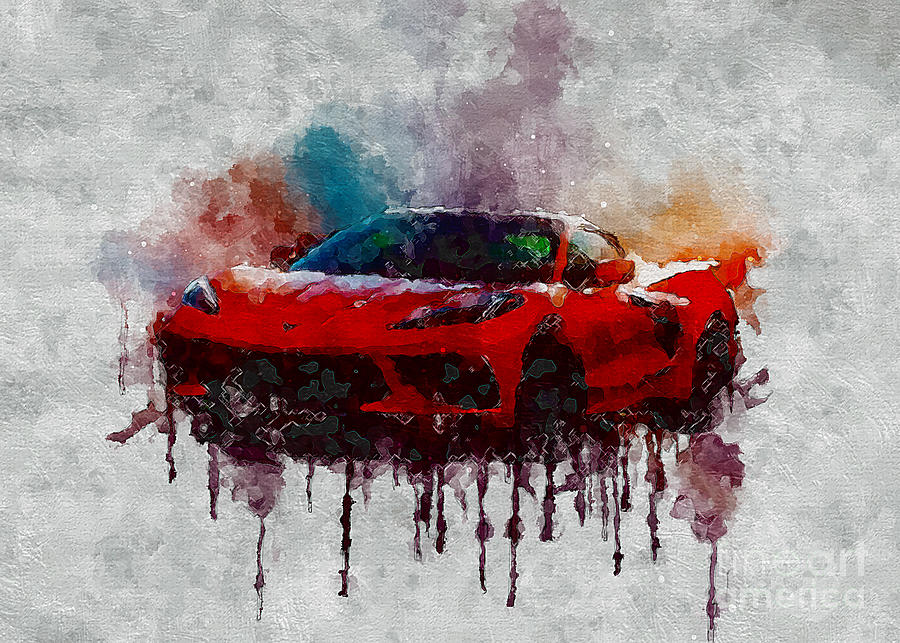 Chevrolet Corvette C8 Sports cars Digital Art by Marietta Beatty - Fine ...