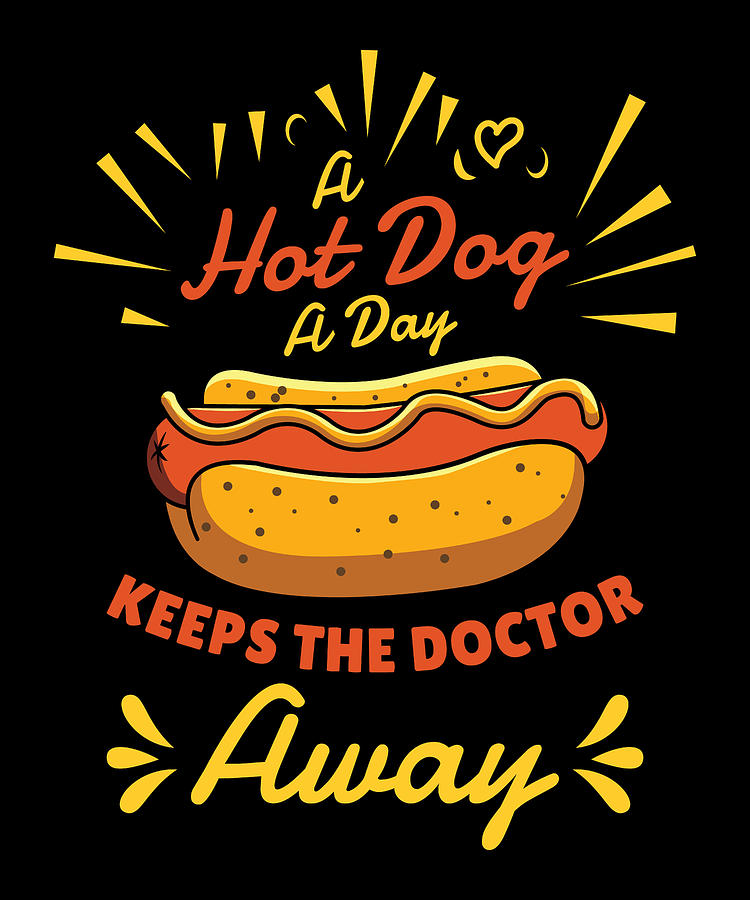 Dog Digital Art - Chili Dog Hot dog Sausage Fastfood #3 by Toms Tee Store