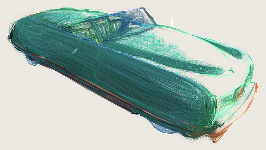 Chrysler Thunderbolt Concept Drawing #3 Digital Art by CarsToon Concept