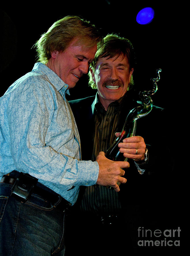 Chuck Norris Photograph - Chuck Norris and Aaron Norris at Actionfest Film Festival Awards C #3 by David Oppenheimer