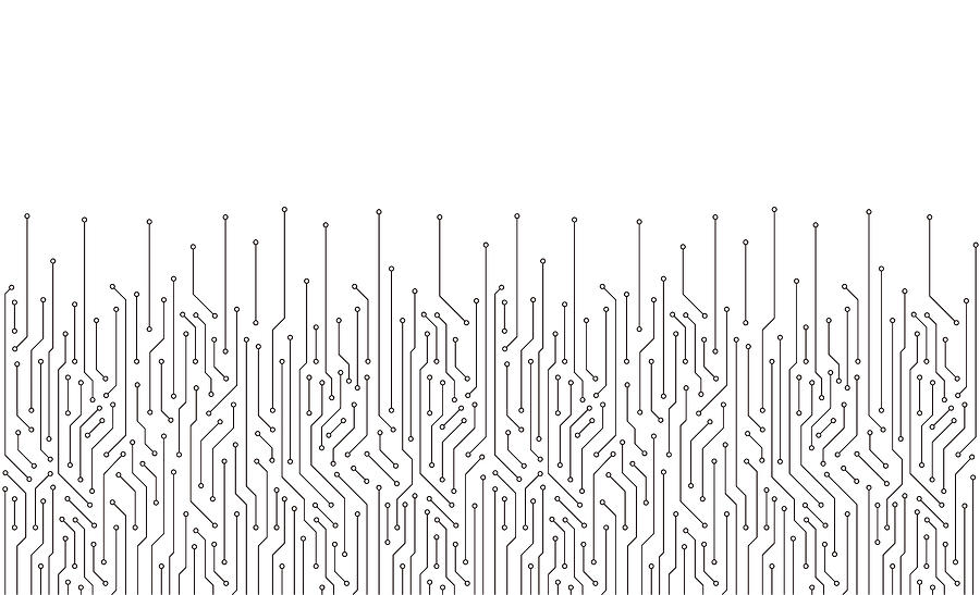 Circuit Board texture Background, seamless pattern #3 Drawing by Hakule