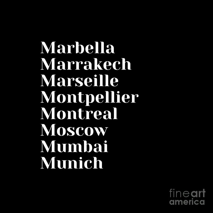 Munich Movie Digital Art - Cities starting with the letter, M #4 by Denise Morgan