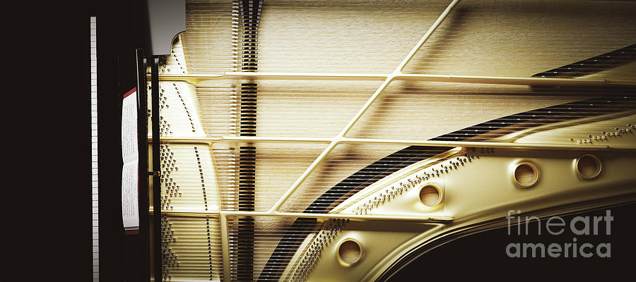 Classic grand piano view from the top Photograph by Michal Bednarek