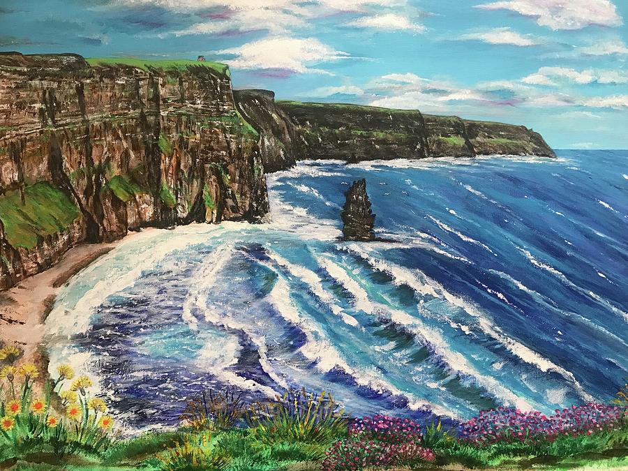 Cliffs of Moher Painting by Claudia Cerveny - Fine Art America