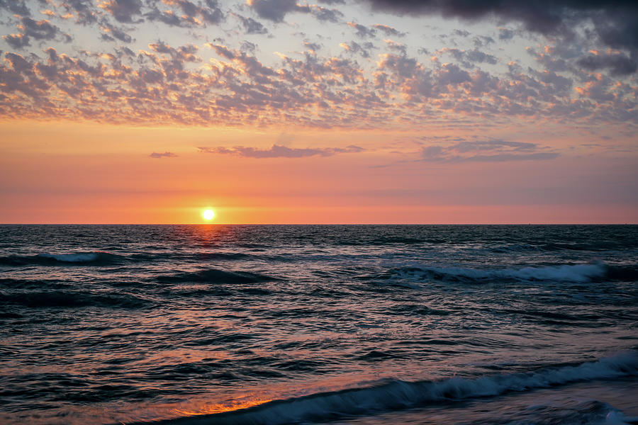 Beach Photograph - Cobblestone Cloud-Filled Sunset by Ric Schafer Beach Photograph - Cobblestone Cloud-Filled Sunset by Ric Schafer