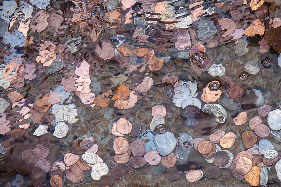 Coins in a Wishing Well #3 Photograph by Patricia Marroquin