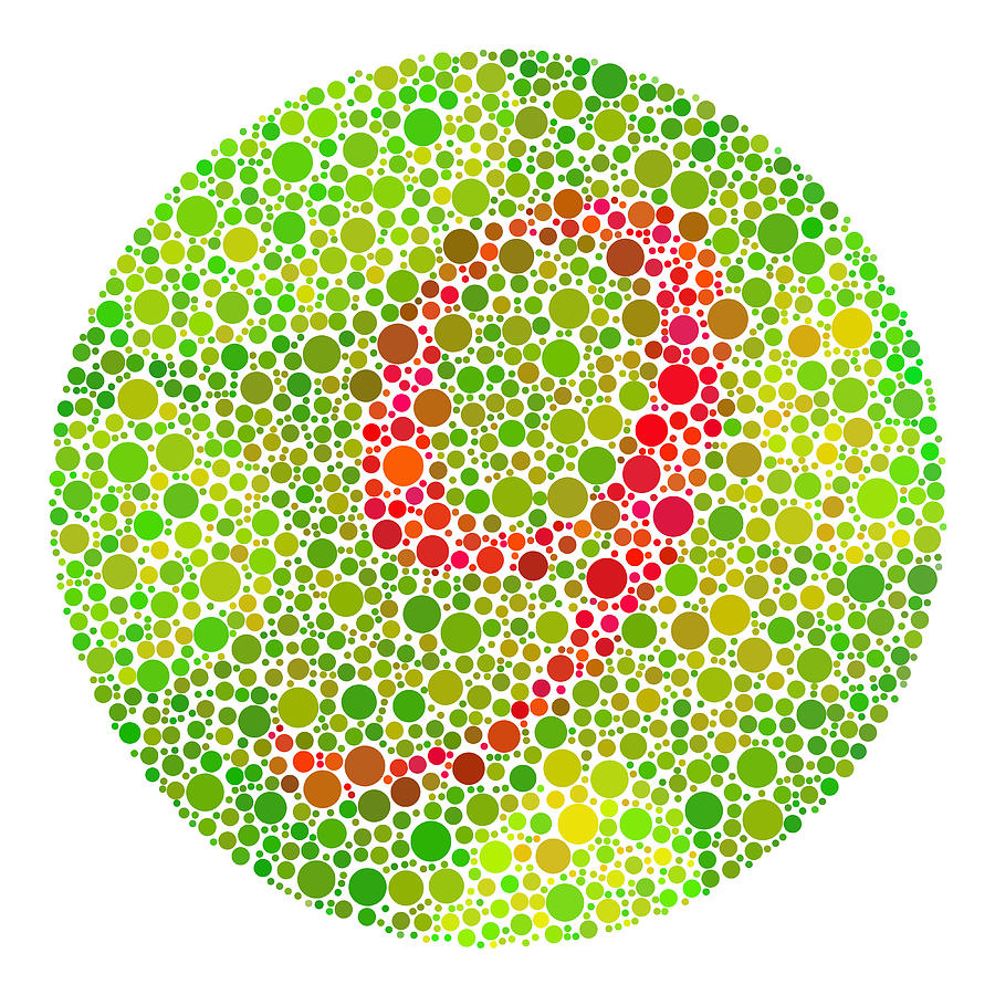Color blindness test #3 Drawing by Mfto