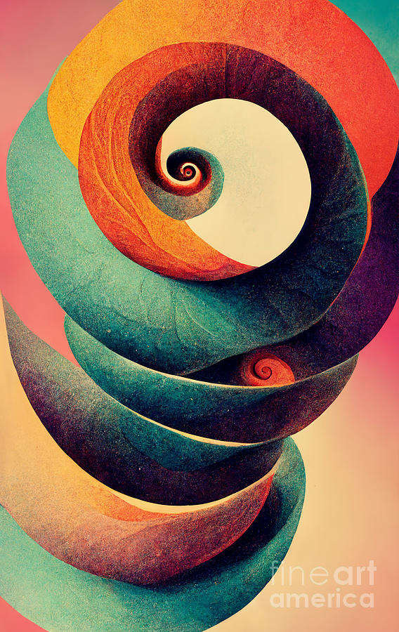 Spiral Digital Art - Color spirals #3 by Sabantha