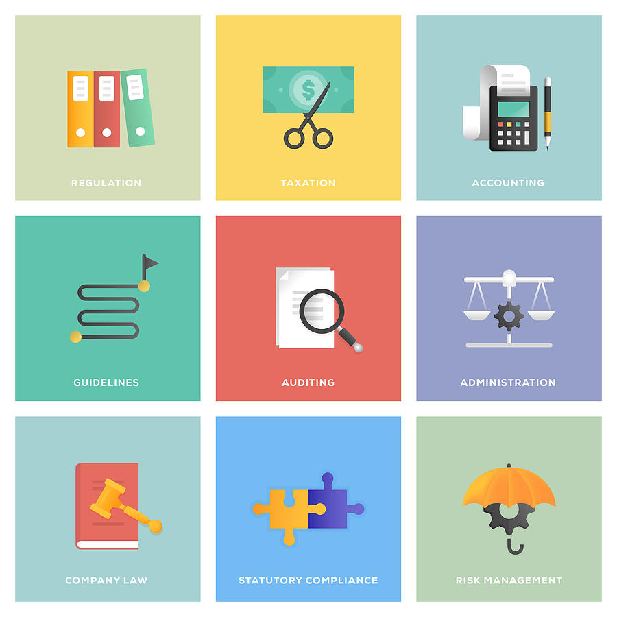 Compliance Icon Set #3 Drawing by Enis Aksoy