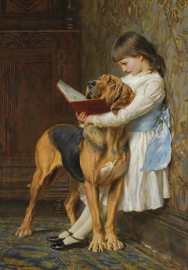 Compulsory Education, from 1887 Painting by Briton Riviere Compulsory Education, from 1887 Painting by Briton Riviere