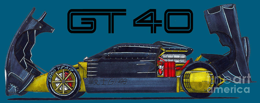 Concept Art Car Ford Gt40 Cyberpunk 2077 Drawing By Vladyslav Shapovalenko Pixels 4035