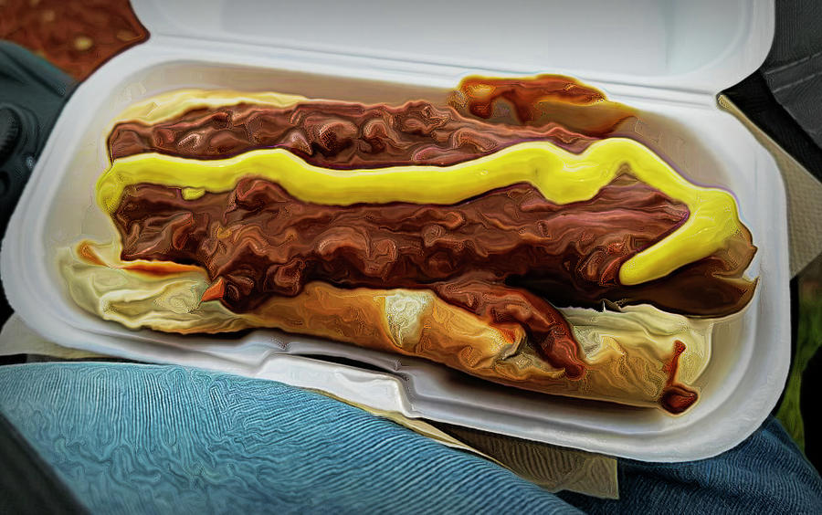Concession Stand Chili Dog Mixed Media by James Spears Fine Art America