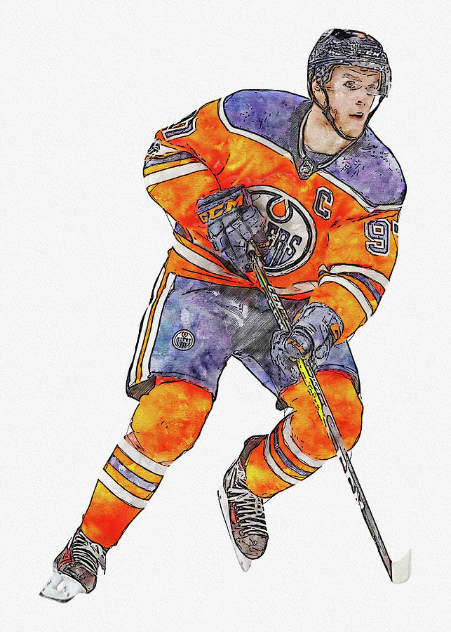 Connor McDavid Digital Art by Yoyo Di