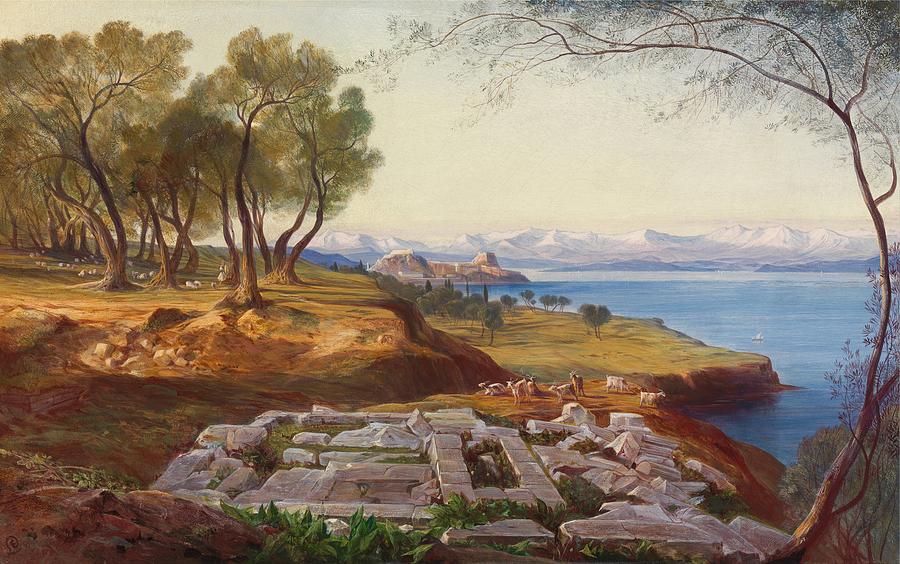 Sheep Painting - Corfu From Ascension #3 by Mountain Dreams