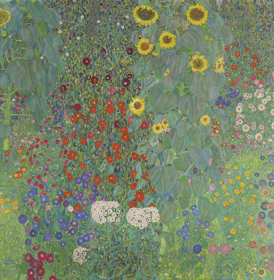 Vincent Van Gogh Painting - Country Garden with Sunflowers #3 by Gustav Klimt