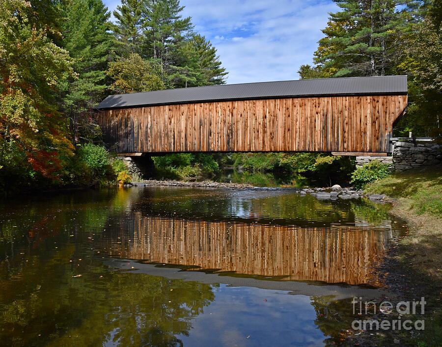 Covered Bridge Reflection #1 Photograph by Steve Brown