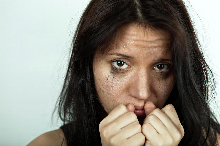 Crying Young Woman Photograph by Liss Art Studio - Fine Art America