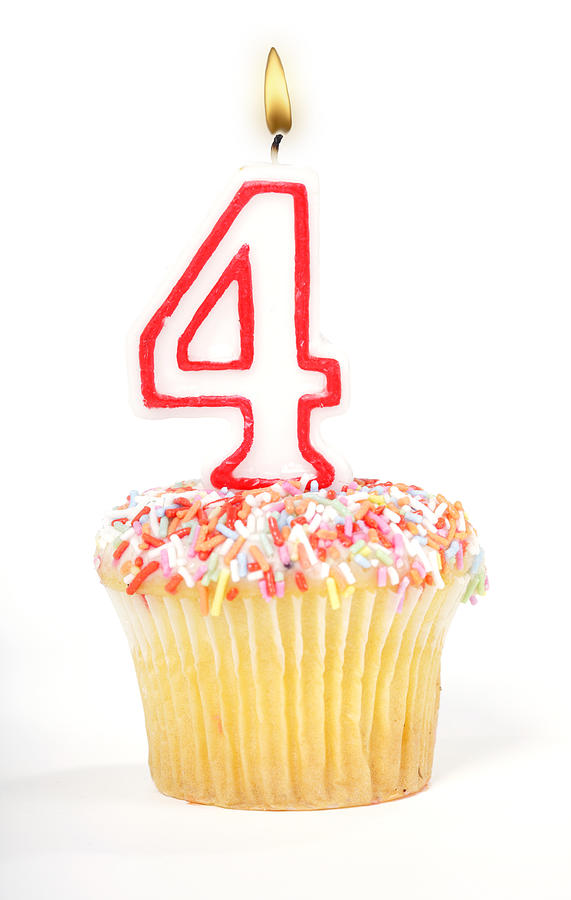 Cupcake Number Candle #3 Photograph by David Freund