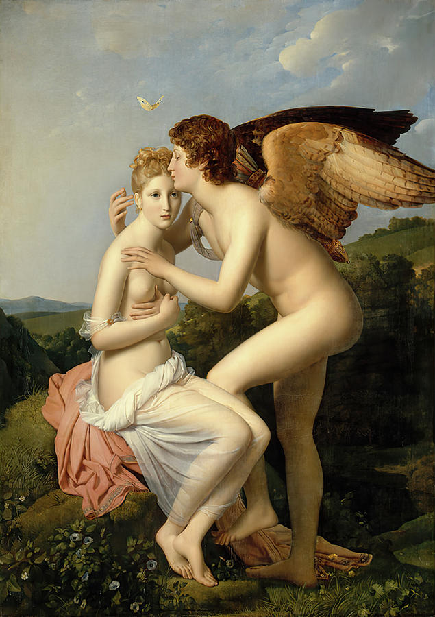 Cupid and Psyche #3 Painting by Francois Gerard
