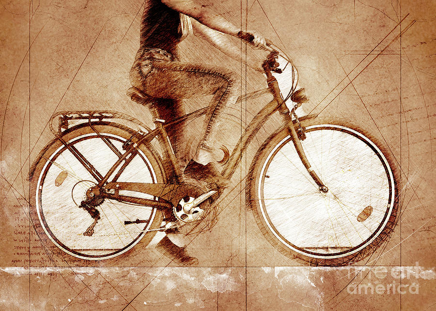 Cycling Bike Sport Art #cycling #sport #biking Digital Art