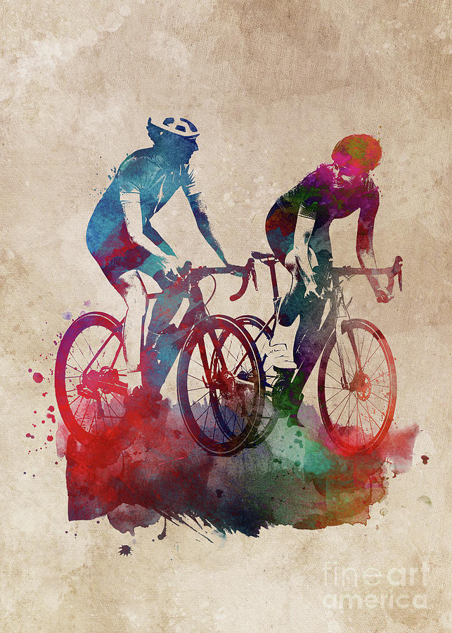 Cycling Bike sport art #cycling #sport #3 Digital Art by Justyna Jaszke JBJart