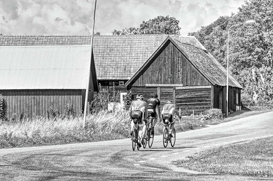 3 Cyclists Photograph by Elaine Berger