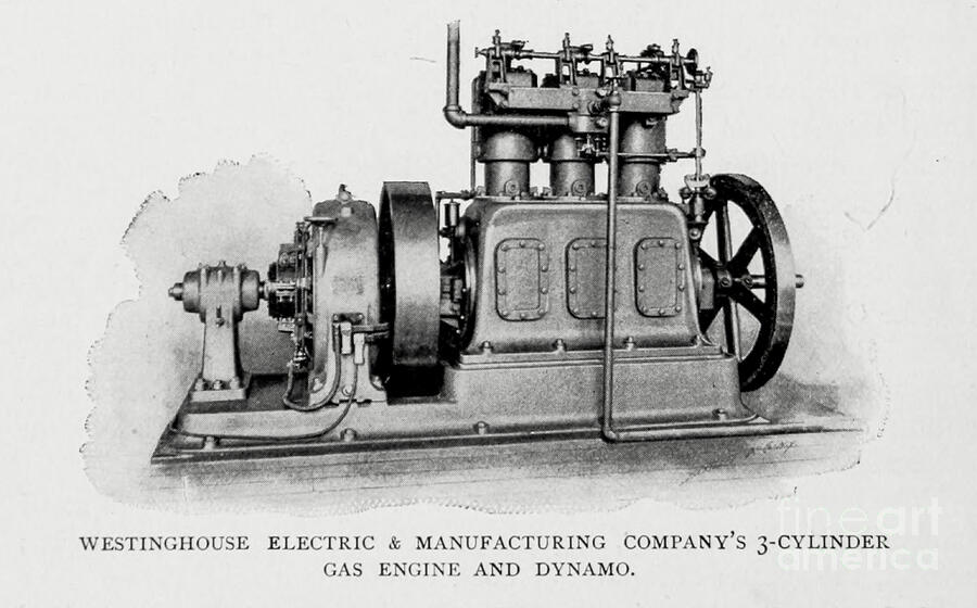 3-cylinder Gas Engine Ab4 Photograph