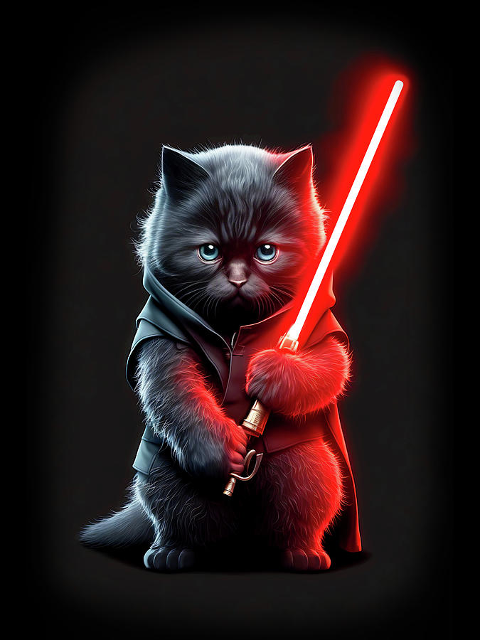 Darth Kitten Digital Art By Omar Rubio Pixels