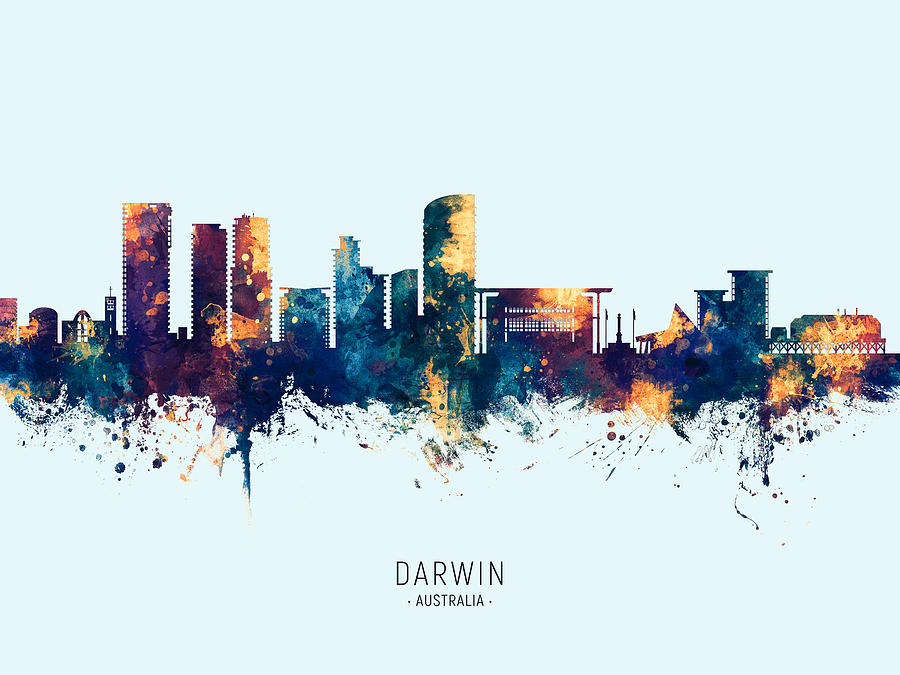 Darwin Australia Skyline #3 Digital Art by Michael Tompsett