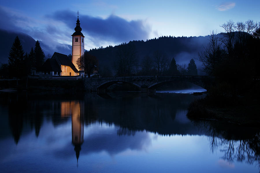 Dawn at Lake Bohinj in Slovenia #3 Photograph by Ian Middleton