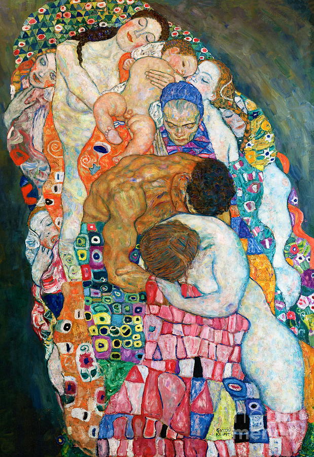 Death and Life detail #3 Painting by Gustav Klimt