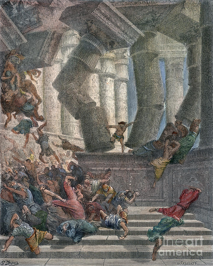 Death Of Samson #3 Photograph by Gustave Dore Death Of Samson #3 Photograph by Gustave Dore