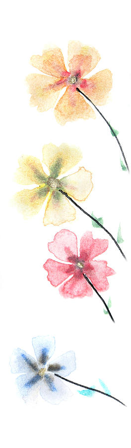 Delicate Flowers #3 Painting by R Kyllo