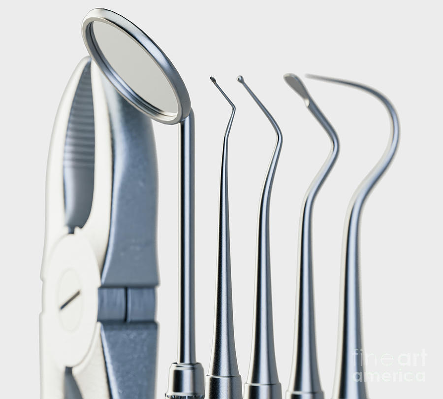 Dentist Tools Digital Art by Allan Swart Fine Art America