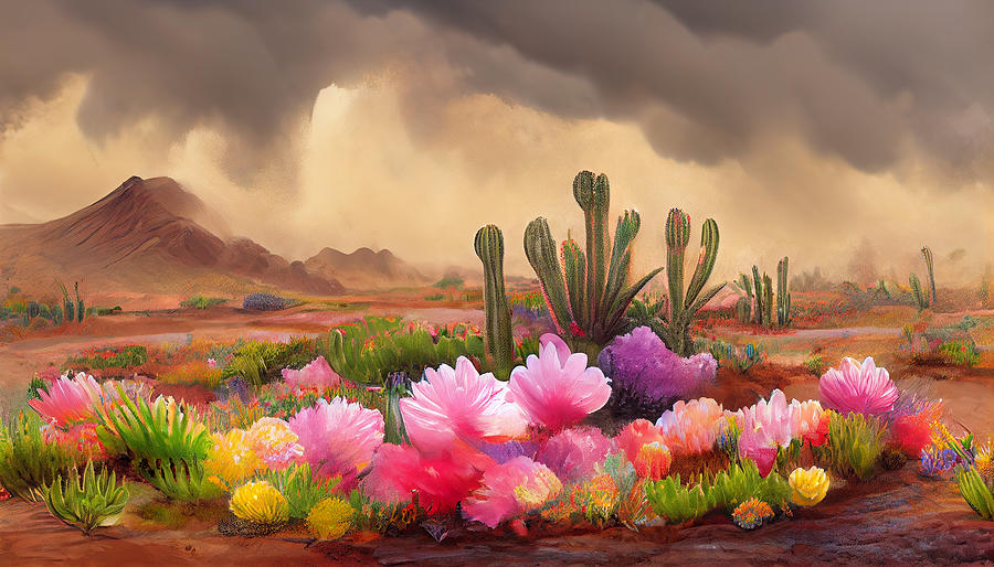 Desert Flowers Digital Art by Julia Reed - Fine Art America