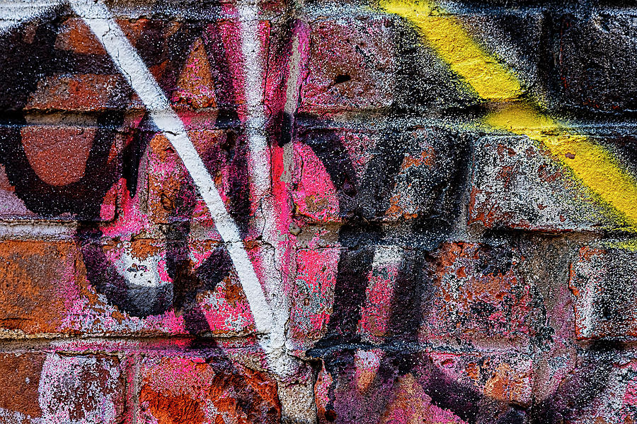 Detail Of Graffitied Wall Photograph