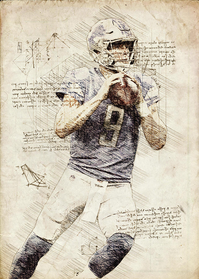 NFL Detroit Lions Player Matthew Stafford Matthewstafford Matthew Stafford  Johnmatthewstafford John Poster by Wrenn Huber - Fine Art America