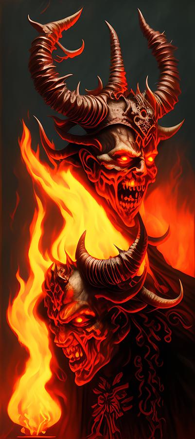 Devil, Generative AI Illustration Digital Art by Miroslav Nemecek ...