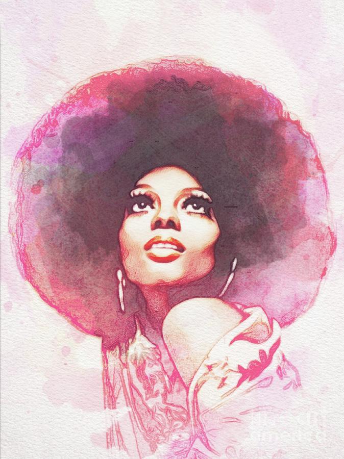 Diana Ross, Music Legend Painting