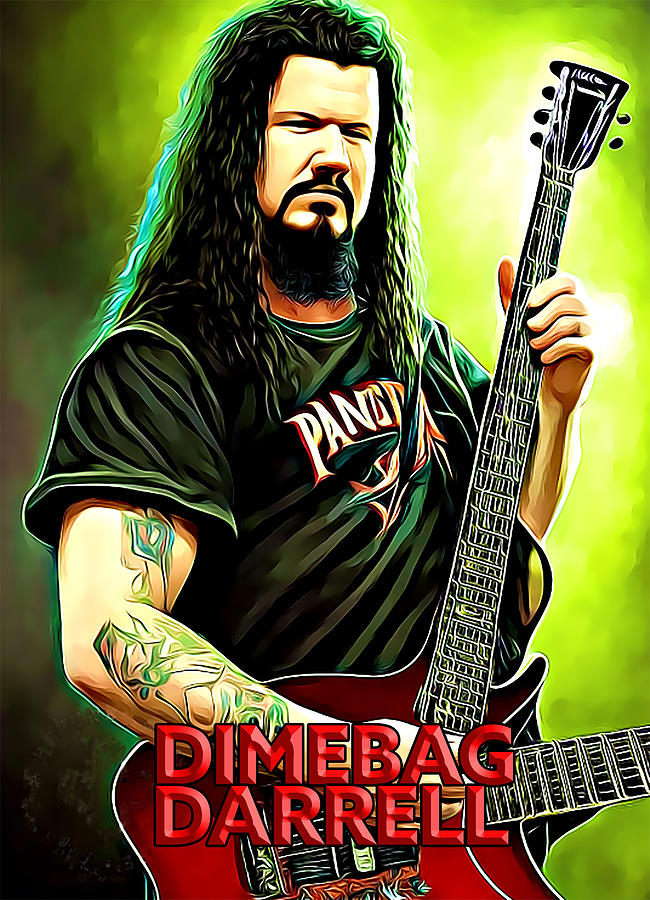 Dimebag Darrell Digital Art Poster Digital Art by Jose Lugo - Fine Art ...