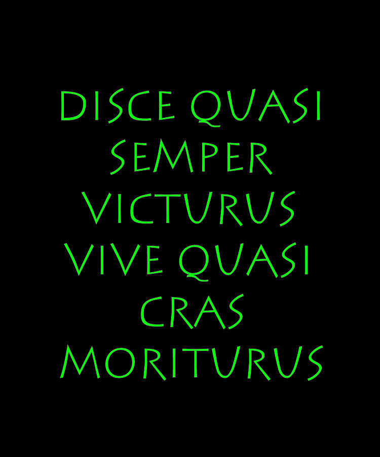 Disce quasi semper victurus vive quasi cras #3 Digital Art by Vidddie Publyshd