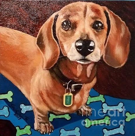 Dog #1 Painting by James Cain Jr