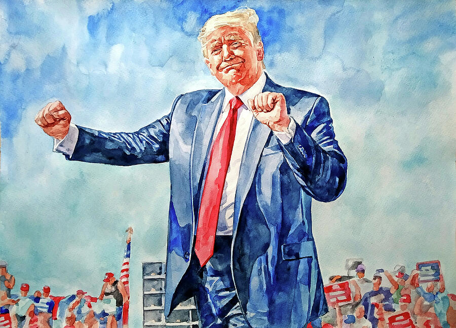 Donald Trump #4 Painting by We The People Prints Donald Trump #4 Painting by We The People Prints
