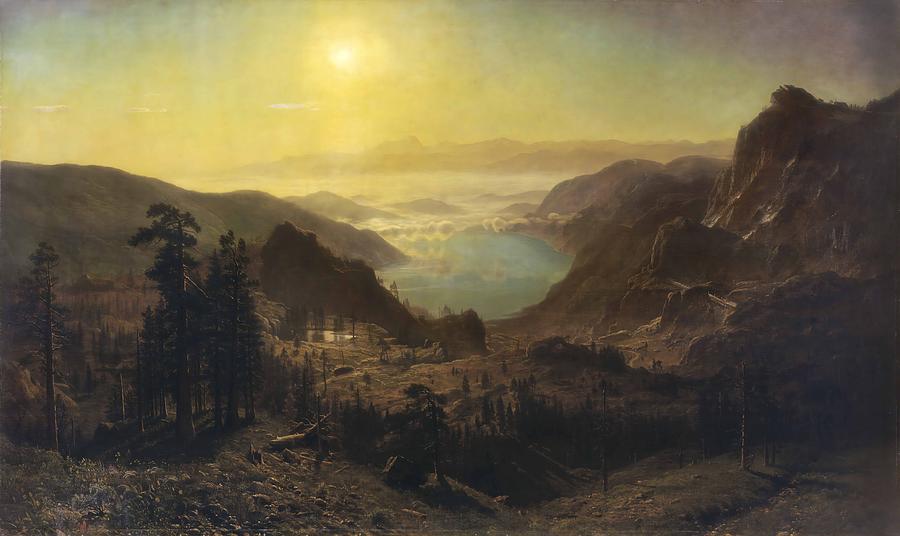 Donner Lake From The Summit Painting By Albert Bierstadt Fine Art America   3 Donner Lake From The Summit Albert Bierstadt 